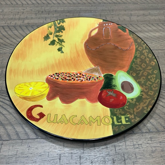 Certified International Other - Guacamole Salsa Plate Certified International Artist‎ Greg Gorham 11 1/4"